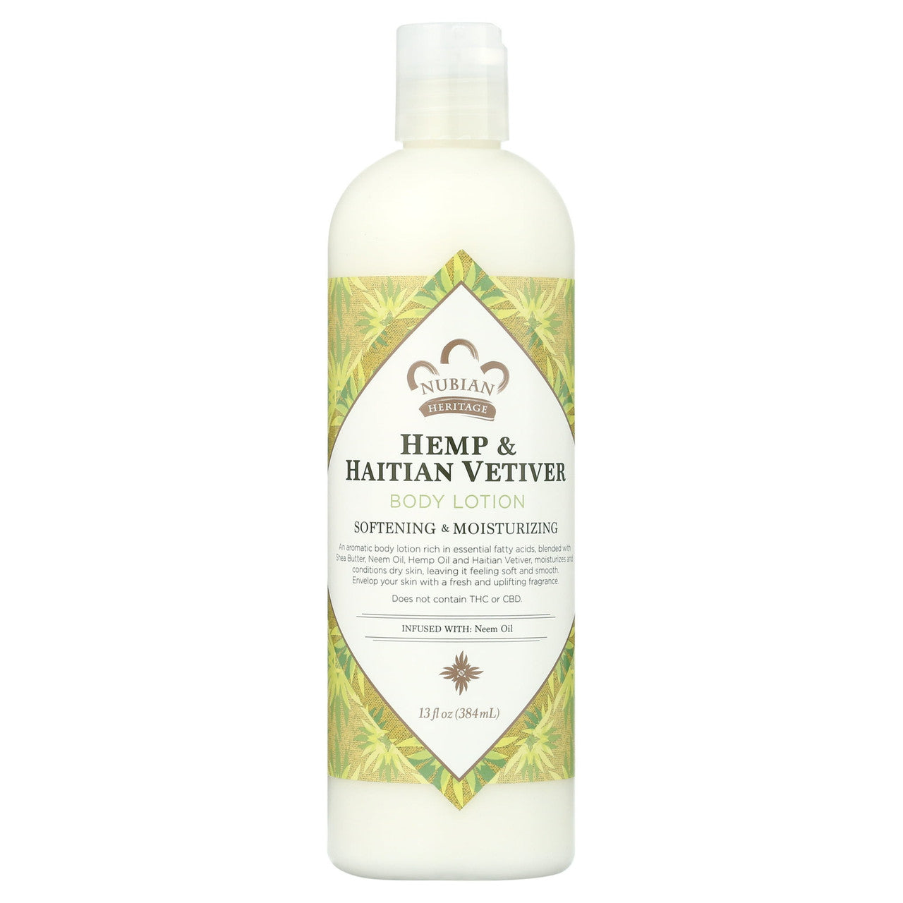 Nubian Heritage Indian Hemp And Haitian Vetiver Body Lotion, 13 Oz